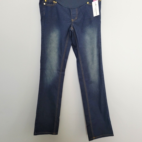 Maternity Full Panel Straight Leg Jeans - Picture 10 of 13